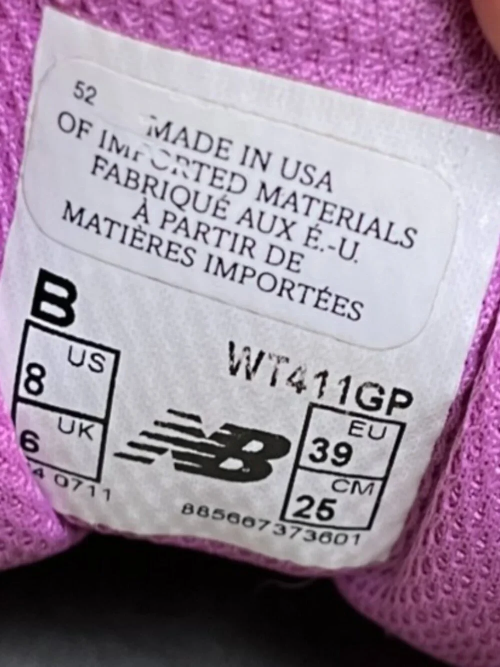 New Balance 411V2 Womens Size 8 Gray Black Pink Athletic Running Shoes Sneakers